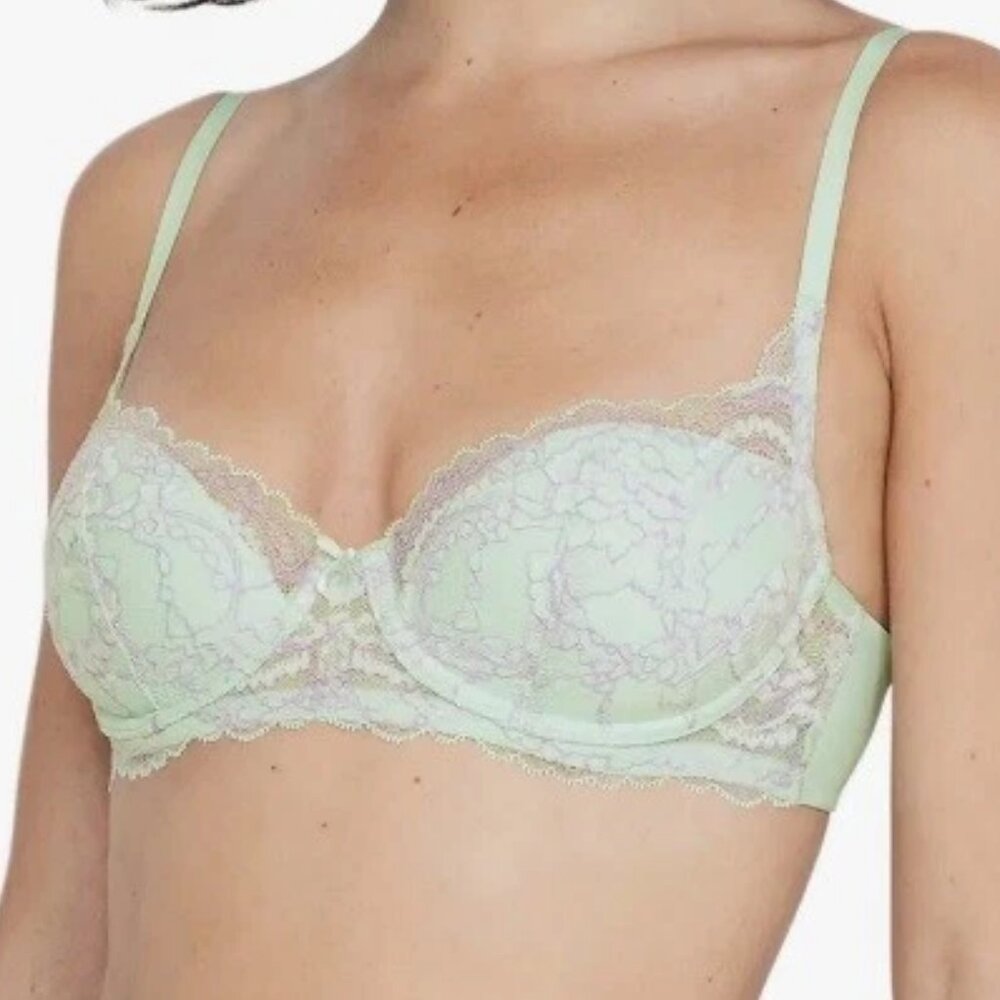 Skarlett Blue Women's Underwire Balconette T-Shirt Bra, Pale Blue Orchid, 34DD